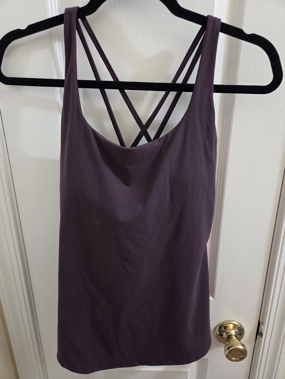 Purple Strappy Back Running Girl Tank Top
